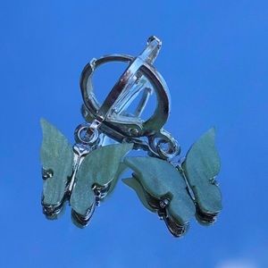 Green Butterfly Earrings
